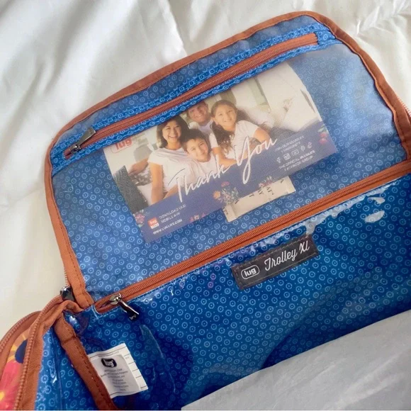 The Lug Trolley XL Cosmetic Case in the Whimsy Copper Floral New - Picture 7 of 8